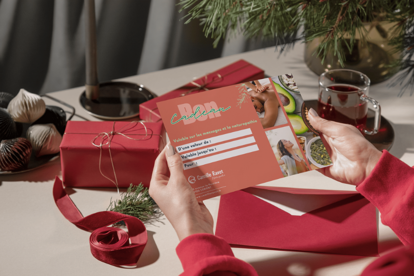 Carte cadeau pour offrir une séance de naturopathie ou un massage